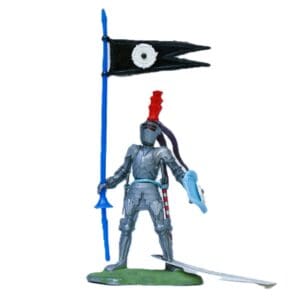 Swoppet C15th Foot Knight with BLACK Standard #3
