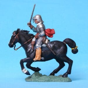 ECW Roundhead Officer, Mounted - Black Horse (SMOOTH Plastic)