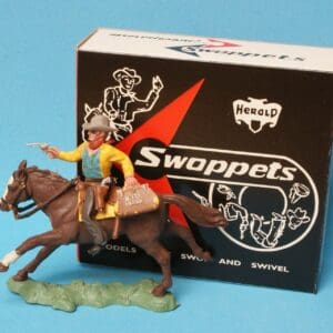 Herald Swoppet Mounted Cowboy Bank Robber YELLOW Torso