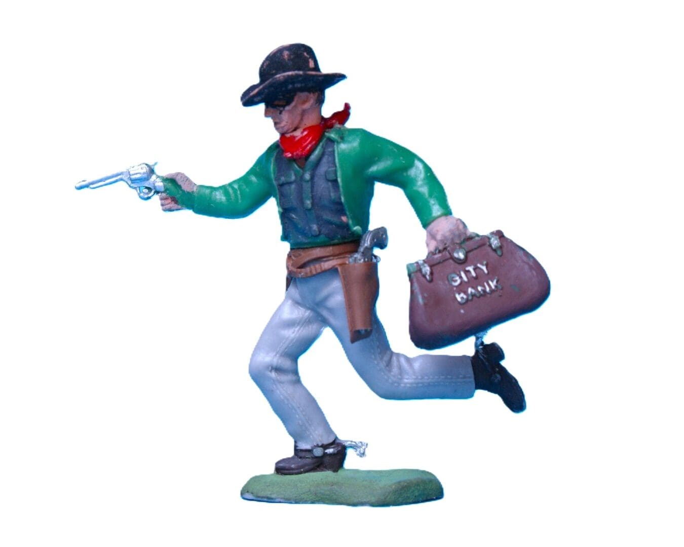 Herald Swoppet Bank Robber - DARK GREEN Torso!