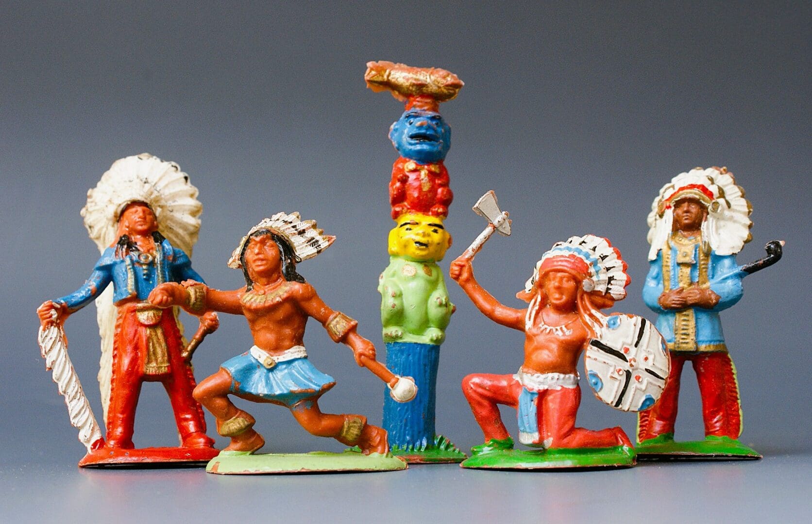 Cherilea 50mm Indians & Totem from Hollowcast Lead Moulds