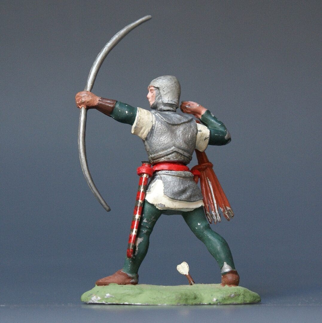 Swoppet C15th Knight Long-bowman - SEA GREEN Hose #1 - Image 2