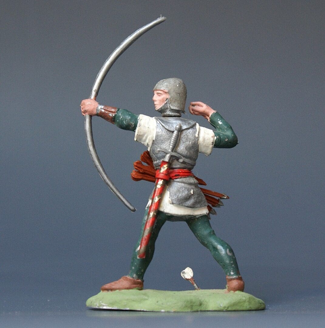 Swoppet C15th Knight Long-bowman - SEA GREEN Hose #2 - Image 2