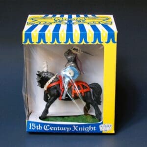 Swoppet C15th Mounted Knight Attacking with Sword - Repro Carton