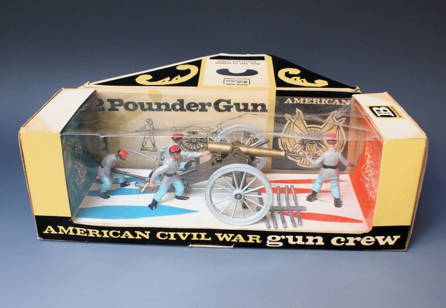 Britains Confederate ACW Gun Team with Gun - Boxed