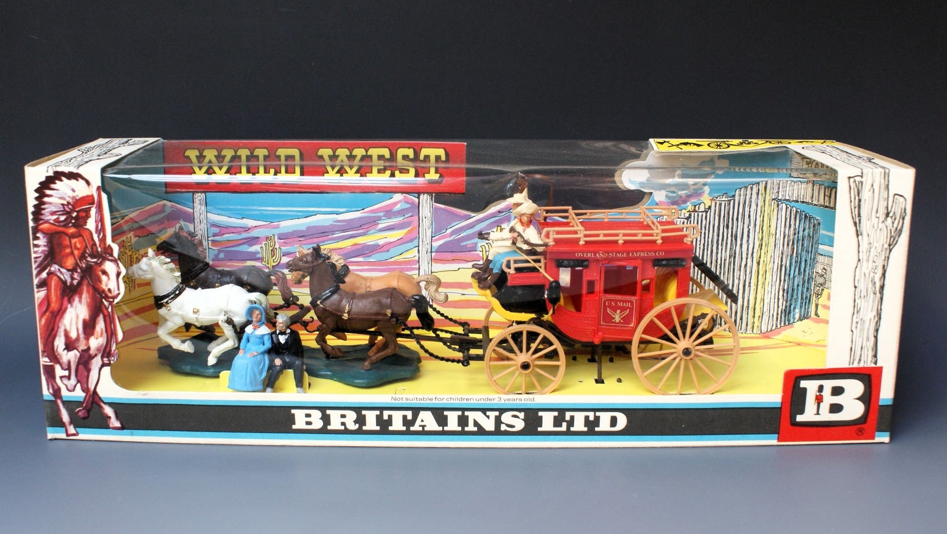 Britains Concord Overland Stagecoach - Wild West Window Box!