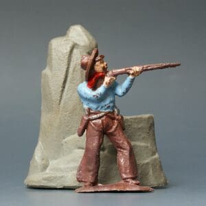 Gemodels SCARCE 50mm Cowboy Firing Rifle with Scenic Rock