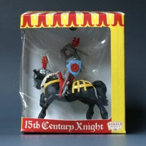 Swoppet C15th Mounted Knight Attacking with Sword & REPRO Carton