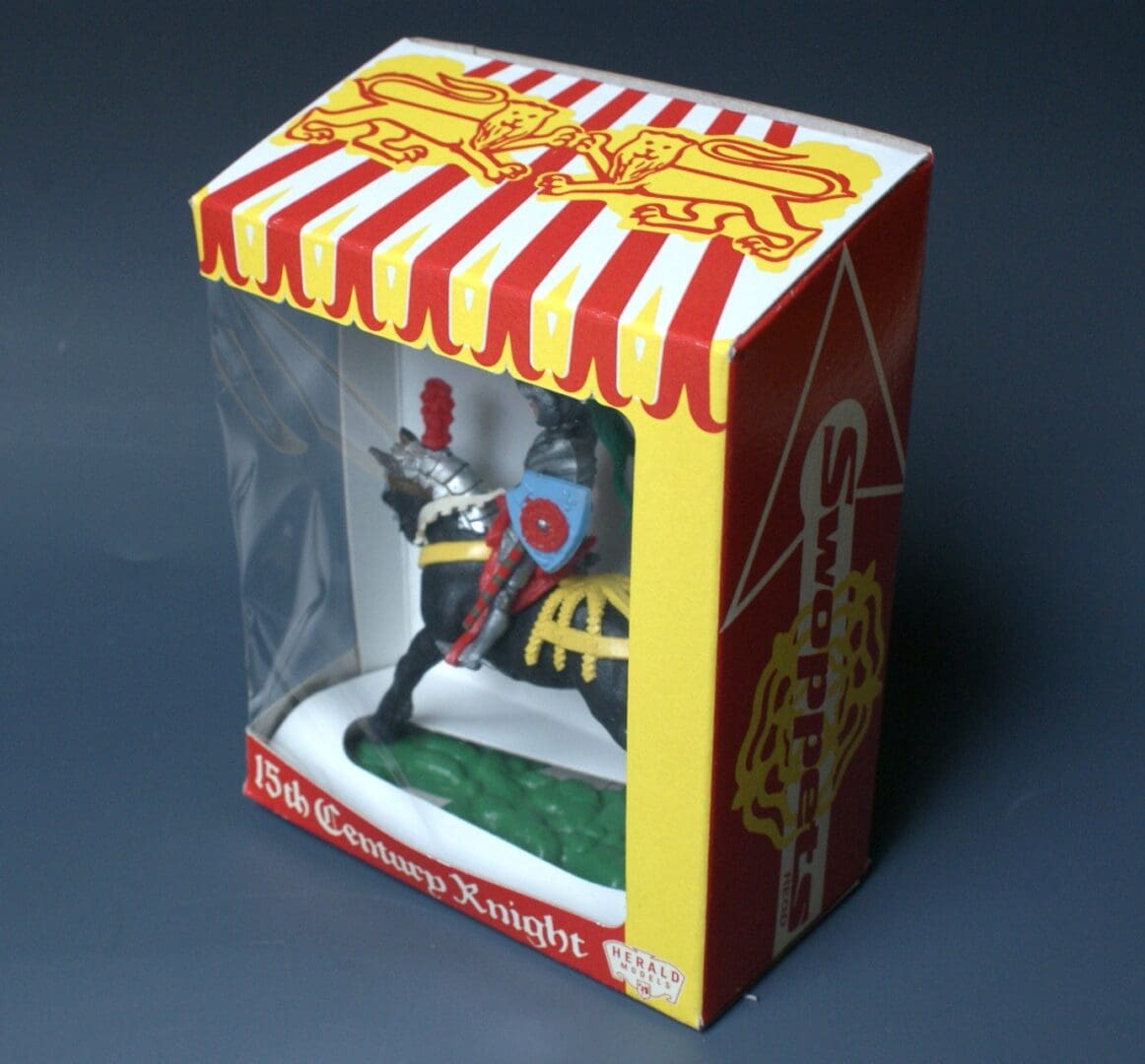 Swoppet C15th Mounted Knight Attacking with Sword & REPRO Carton - Image 5