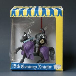Swoppet C15th Mounted Knight Defending with Lance & Repro Box