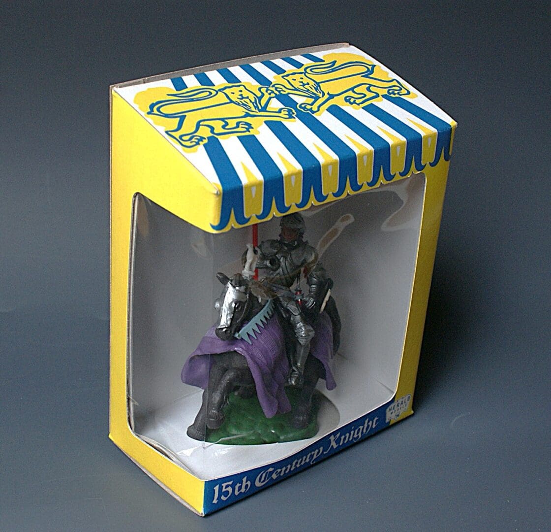 Swoppet C15th Mounted Knight Defending with Lance & Repro Box - Image 4