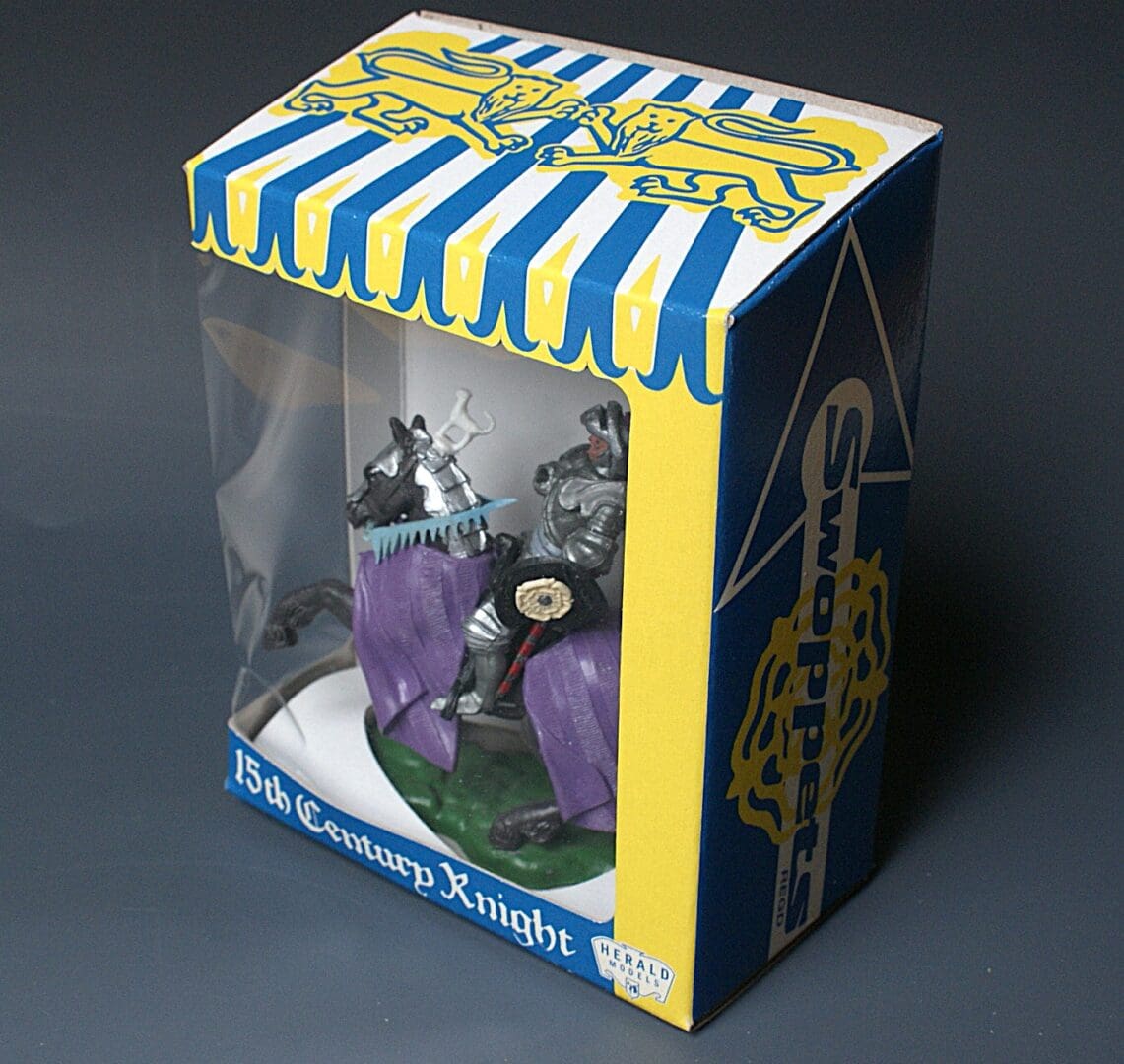 Swoppet C15th Mounted Knight Defending with Lance & Repro Box - Image 3