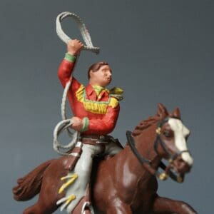 Herald Zang Mounted Cowboy Lassoing - RED Shirt (Kendal)