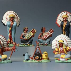 Herald Zang Group Early Indian Encampment Set Figures - (Kendal)