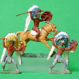 Herald Swoppet Indian Chief with Spear (Mounted & On Foot)