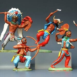 Britains Swoppet Indians - Group of 4 Poses (Kendal Collection)