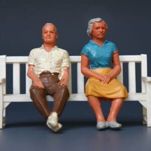 Britains Floral Garden Family - Elderly Couple Sitting on Bench