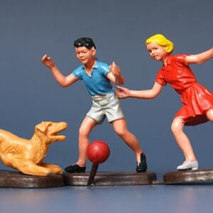 Britains Floral Garden Family - Children Playing with Dog
