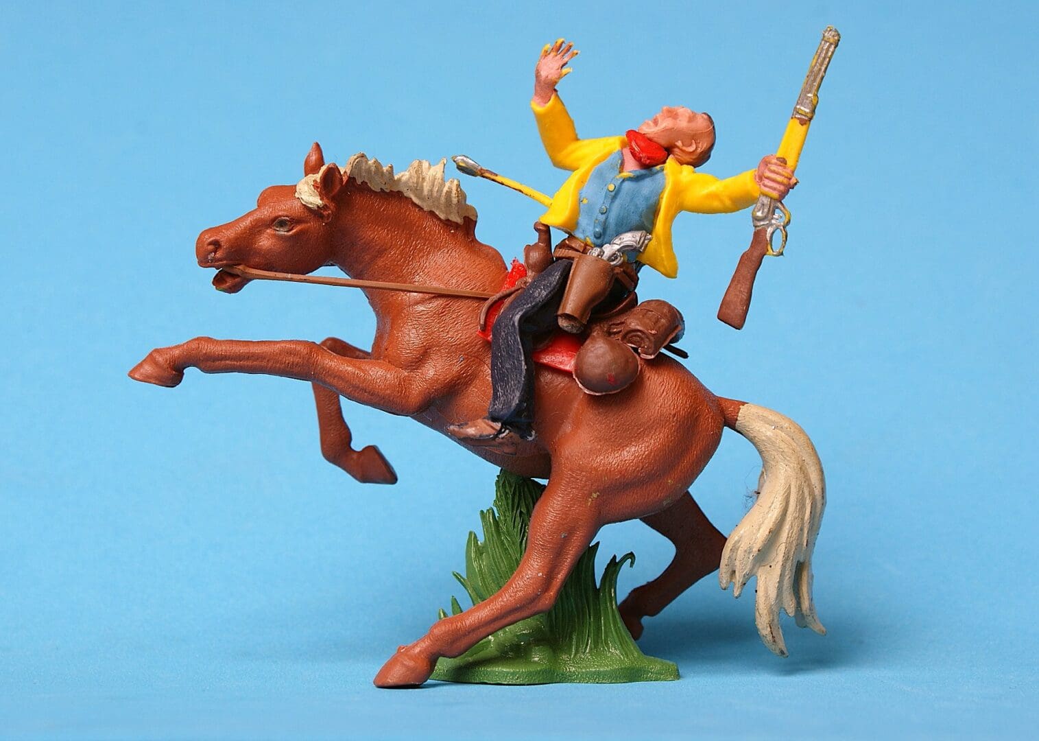 Swoppet Cowboy Wounded by Arrow - Very Rare 'Butternut' Horse