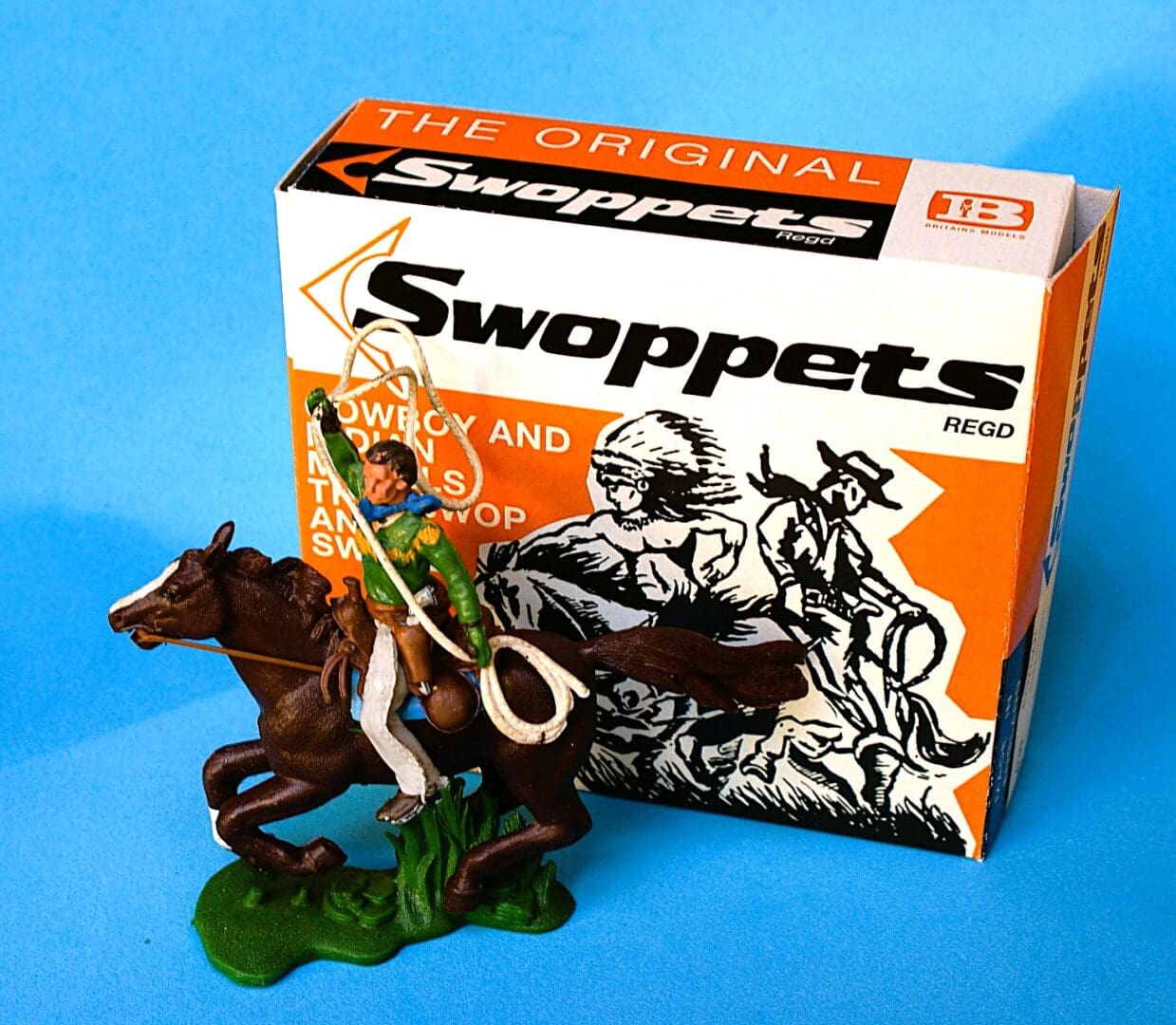 Swoppet Cowboy Throwing Lasso Mounted (2nd Series Horse) - Image 4