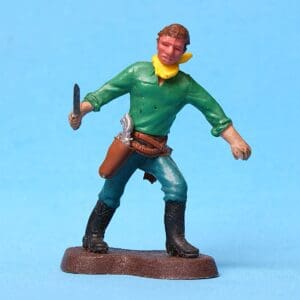 Swoppet 2nd Series Cowboy Knife-fighter (GREEN Torso)