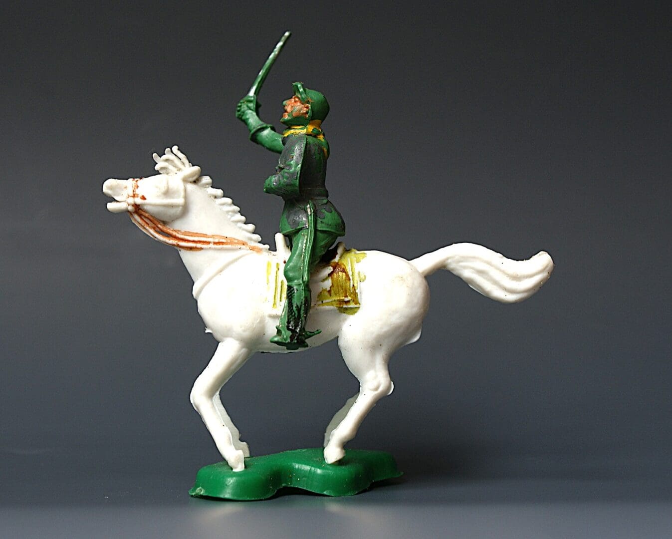 Cherilea 54mm Mounted Cavalry Trooper (GREEN Plastic)