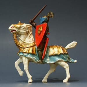SOLD Sacul Paramount Mounted Gold Knight - Very Rare!