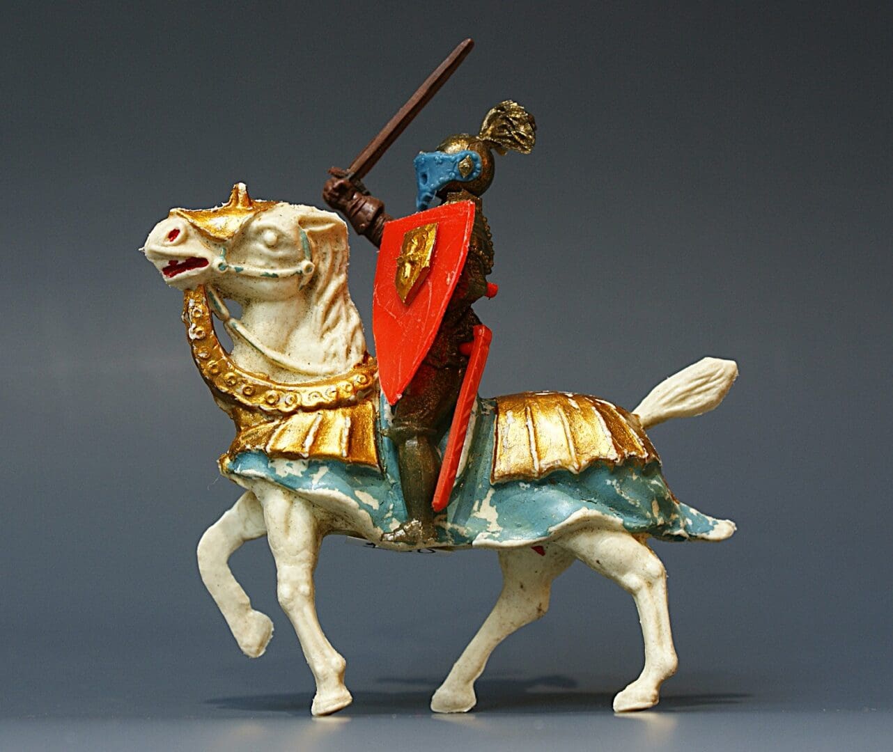SOLD Sacul Paramount Mounted Gold Knight - Very Rare!