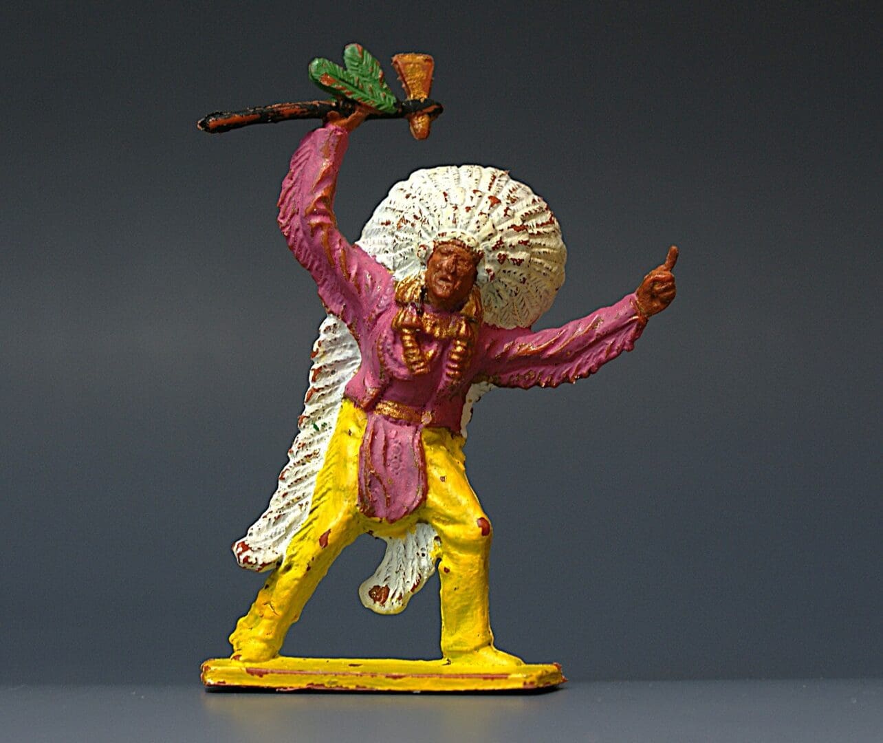SOLD Lone Star Rare Indian Chief with Tomahawk Raised Aloft