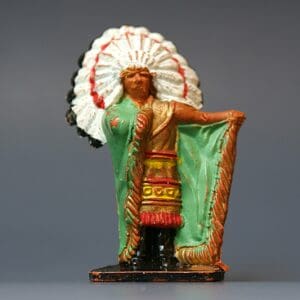 Lone Star Rare Indian Chief Standing in Robe, Pointing