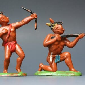 SOLD Crescent Pair of 60mm Mohican Indians